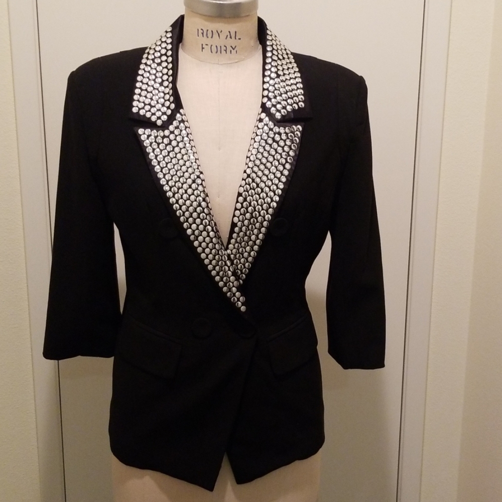 Studded tuxedo jacket